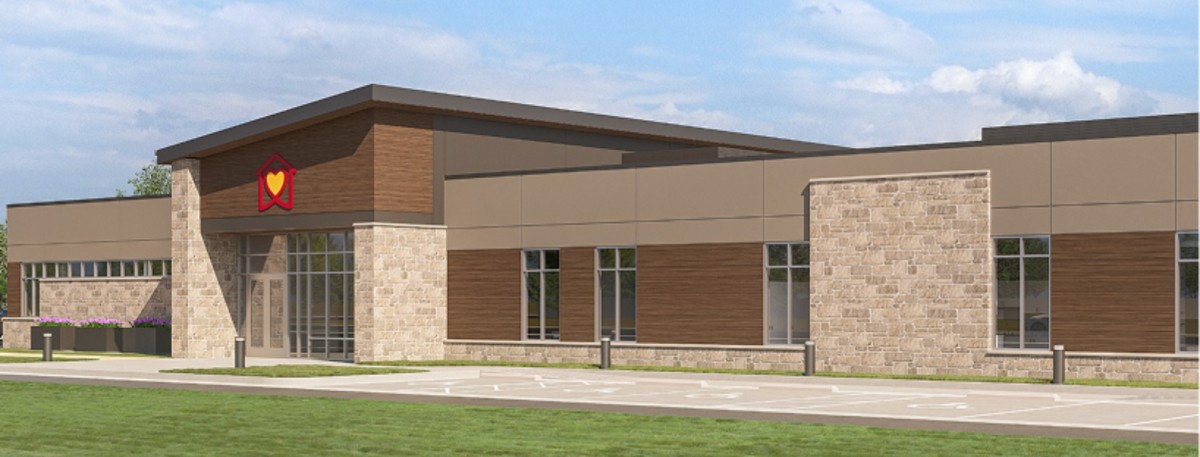 Exterior rendering of future Center for Children's Healing building.