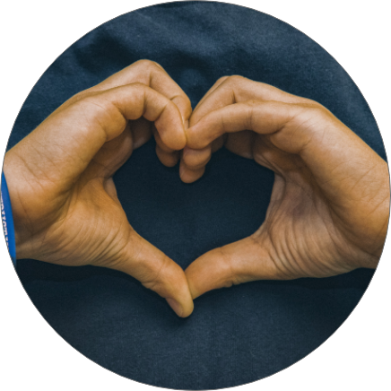 Hands making a heart shape